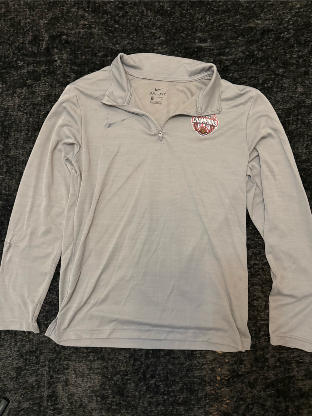 NIKE Grey Ga bulldogs dri fit  quarter zip